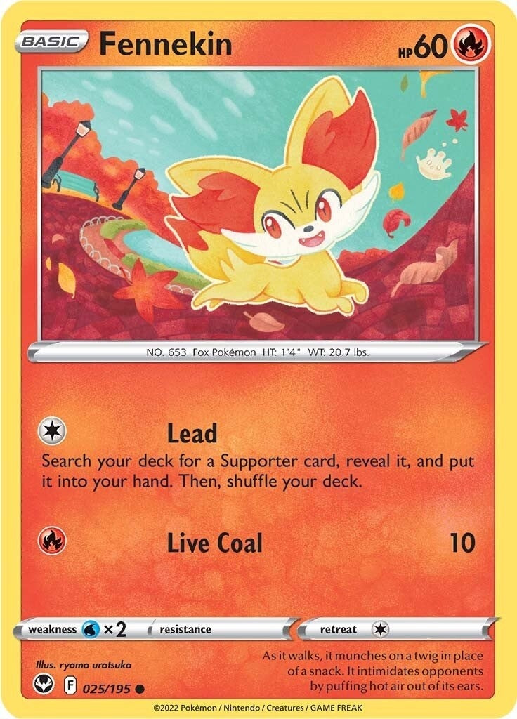 Image for Fennekin (025/195) (SWSH12: Silver Tempest) - Pokemon