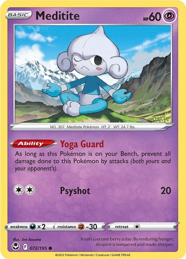 Image for Meditite (072/195) (SWSH12: Silver Tempest) - Pokemon
