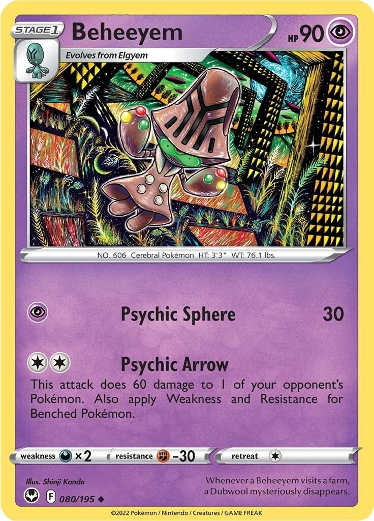 Image for Beheeyem (080/195) (SWSH12: Silver Tempest) - Pokemon