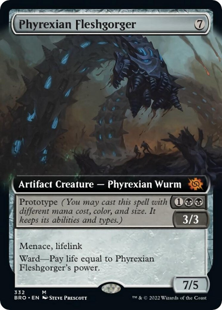 Phyrexian Fleshgorger (Extended Art) (332) (The Brothers' War)