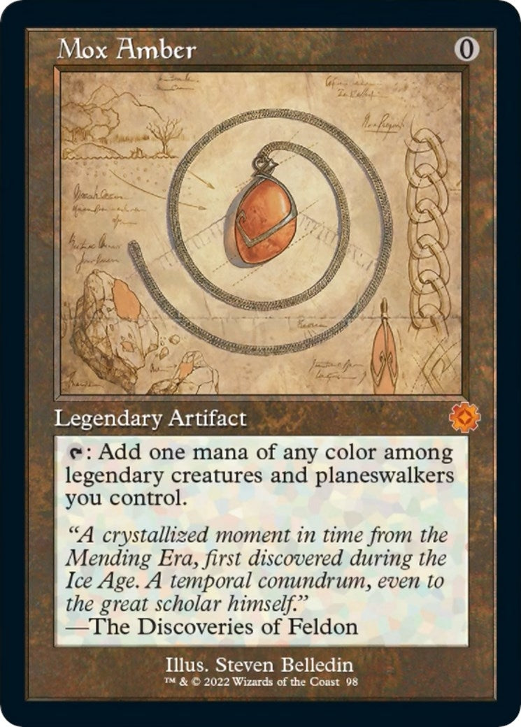 Mox Amber (Schematic) (98) (The Brothers' War: Retro Frame Artifacts)