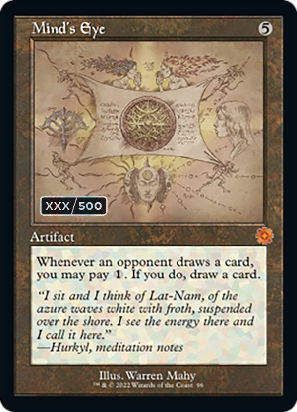 Mind's Eye (Schematic) (Serial Numbered) (96) (The Brothers' War: Retro Frame Artifacts)