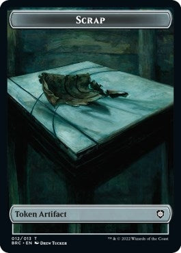 Scrap // Phyrexian Myr Double-Sided Token (12 // 5) (Commander: The Brothers' War)