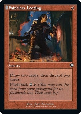 Faithless Looting (Retro Frame) (116) (Commander: The Brothers' War)