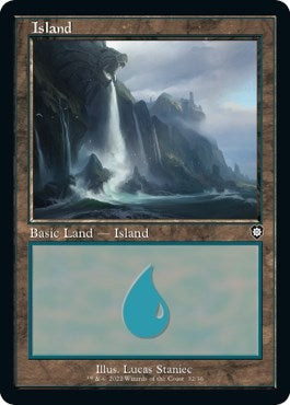 Island (32) (Retro Frame) (32) (Commander: The Brothers' War)
