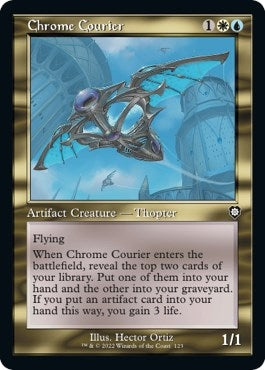 Chrome Courier (Retro Frame) (123) (Commander: The Brothers' War)