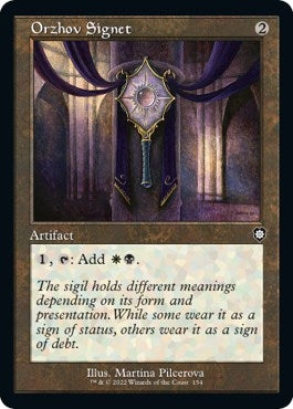 Orzhov Signet (Retro Frame) (154) (Commander: The Brothers' War)