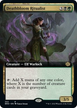 Deathbloom Ritualist (Extended Art) (353) (The Brothers' War)