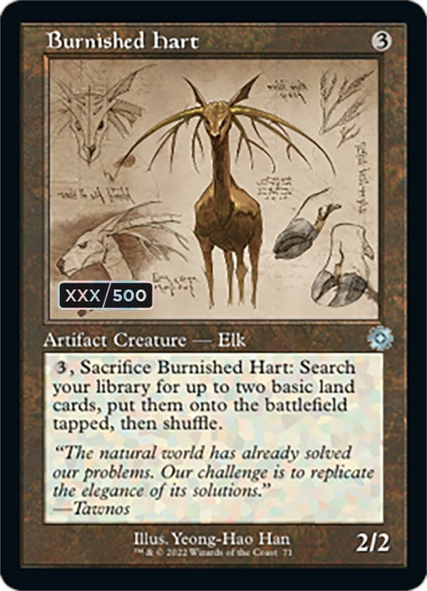 Burnished Hart (Schematic) (Serial Numbered) (71) (The Brothers' War: Retro Frame Artifacts)