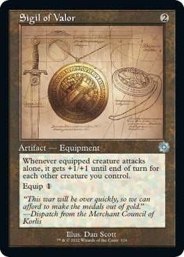 Sigil of Valor (Schematic) (116) (The Brothers' War: Retro Frame Artifacts)