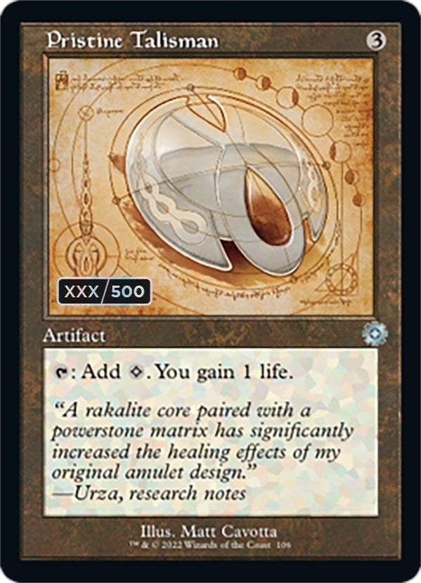 Pristine Talisman (Schematic) (Serial Numbered) (106) (The Brothers' War: Retro Frame Artifacts)