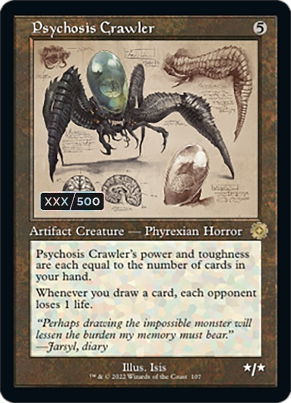 Psychosis Crawler (Schematic) (Serial Numbered) (107) (The Brothers' War: Retro Frame Artifacts)