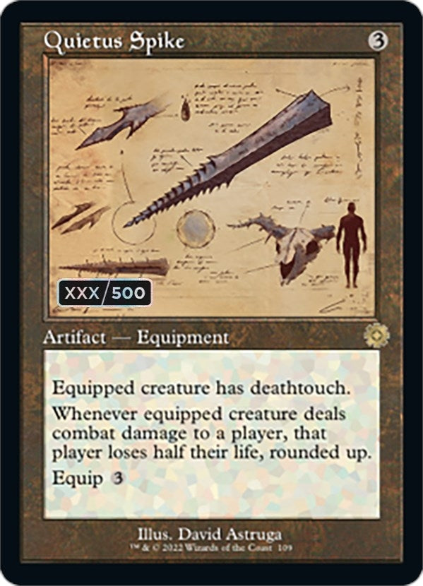 Quietus Spike (Schematic) (Serial Numbered) (109) (The Brothers' War: Retro Frame Artifacts)