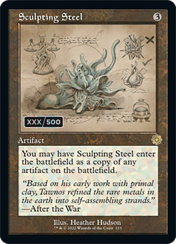 Sculpting Steel (Schematic) (Serial Numbered) (113) (The Brothers' War: Retro Frame Artifacts)
