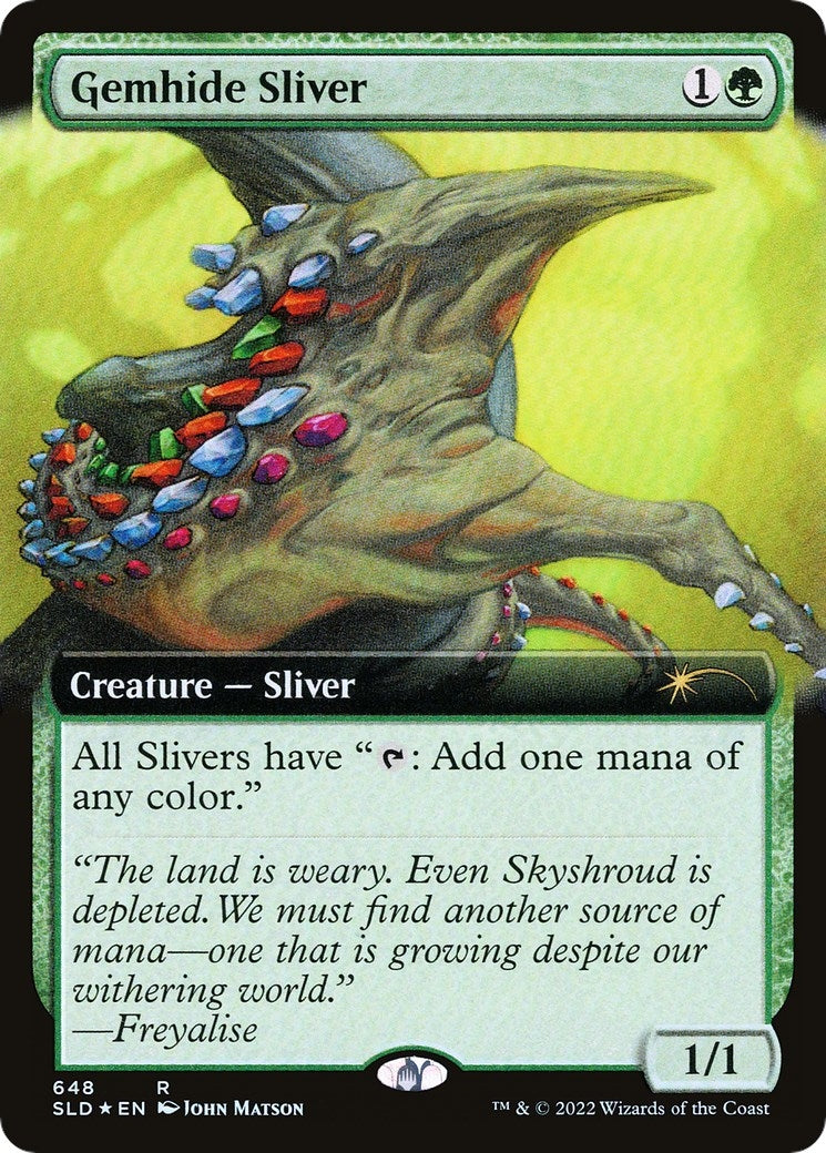 Gemhide Sliver (Extended Art) (648) (Secret Lair Drop Series)