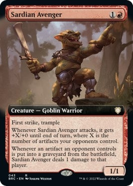 Sardian Avenger (Extended Art) (43) (Commander: The Brothers' War)