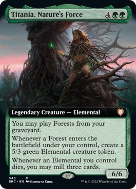 Titania, Nature's Force (Extended Art) (45) (Commander: The Brothers' War)