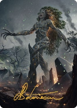 Titania, Gaea Incarnate Art Card (Gold-Stamped Signature) (27) (Art Series: The Brothers' War)