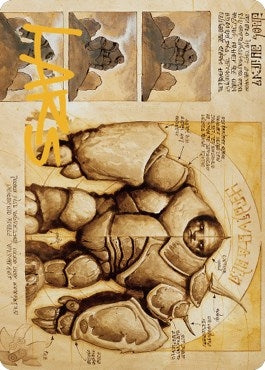 Precursor Golem Art Card (Gold-Stamped Signature) (72) (Art Series: The Brothers' War)