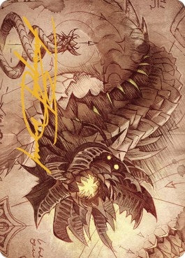 Wurmcoil Engine Art Card (Gold-Stamped Signature) (81) (Art Series: The Brothers' War)