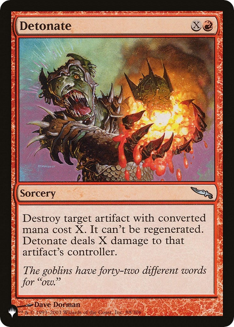 Detonate (88/306) (The List Reprints)