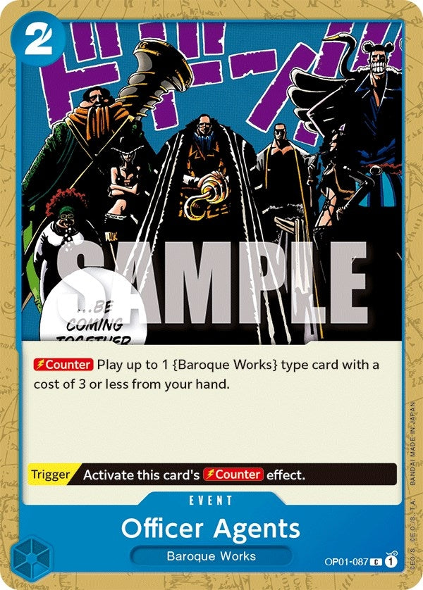 Image for Officer Agents (OP01-087) (Romance Dawn) - One Piece Card Game