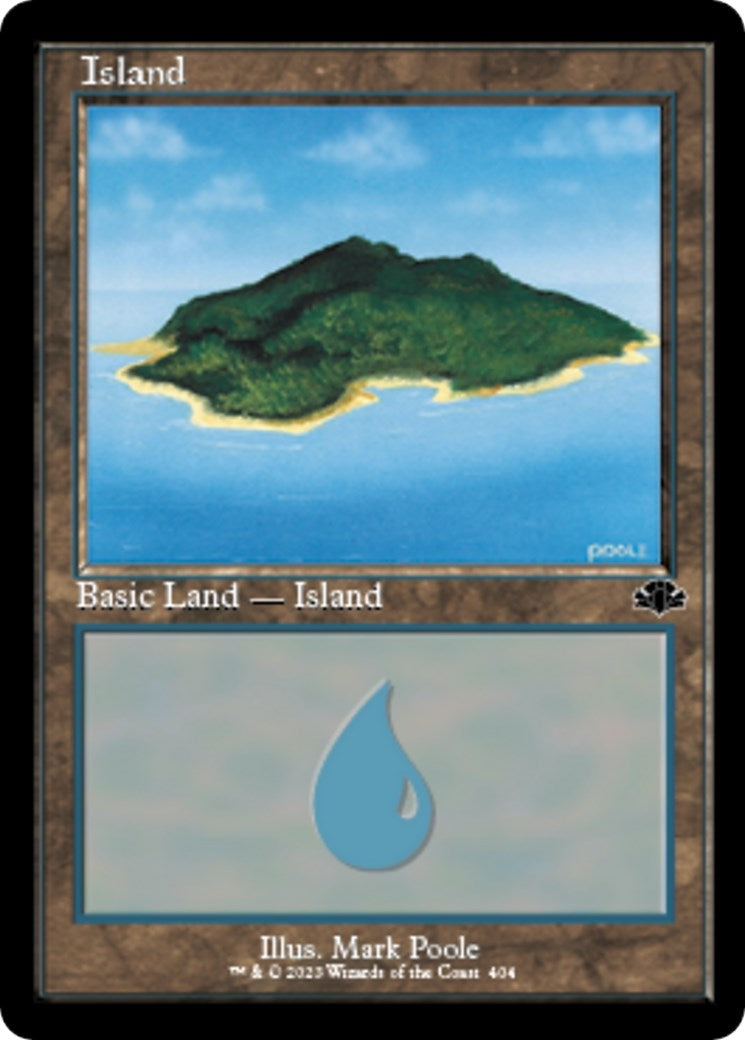 Island (404) (Retro Frame) (404) (Dominaria Remastered)
