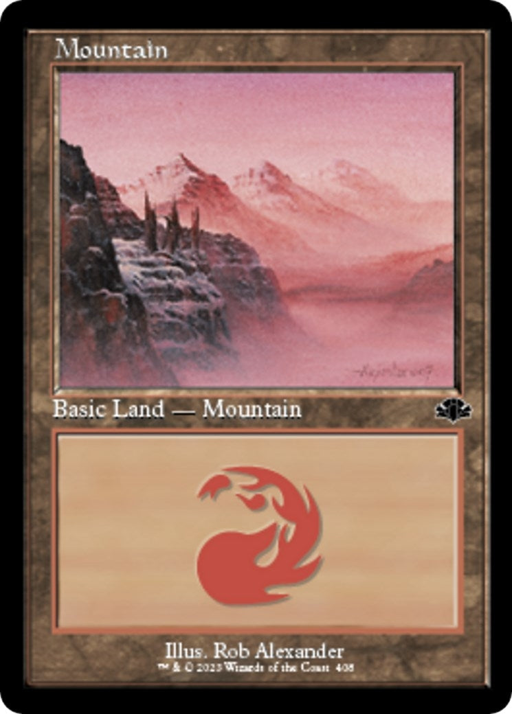 Mountain (408) (Retro Frame) (408) (Dominaria Remastered)