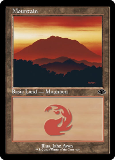 Mountain (409) (Retro Frame) (409) (Dominaria Remastered)