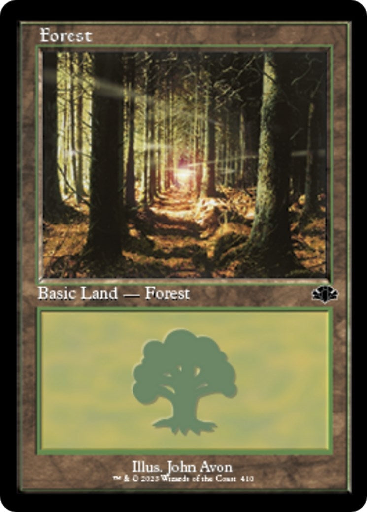 Forest (410) (Retro Frame) (410) (Dominaria Remastered)