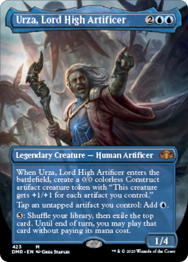 Urza, Lord High Artificer (Borderless) (423) (Dominaria Remastered)