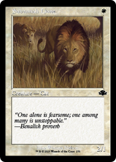 Savannah Lions (Retro Frame) (270) (Dominaria Remastered)