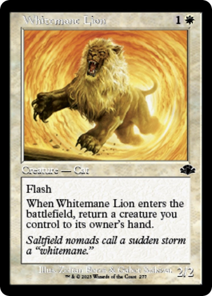 Whitemane Lion (Retro Frame) (277) (Dominaria Remastered)
