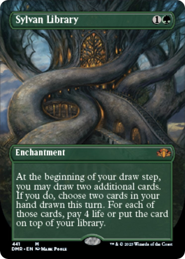 Sylvan Library (Borderless) (441) (Dominaria Remastered)