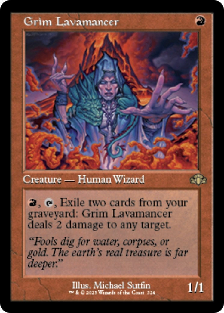 Grim Lavamancer (Retro Frame) (324) (Dominaria Remastered)