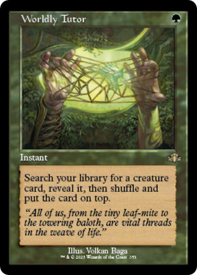 Worldly Tutor (Retro Frame) (353) (Dominaria Remastered)