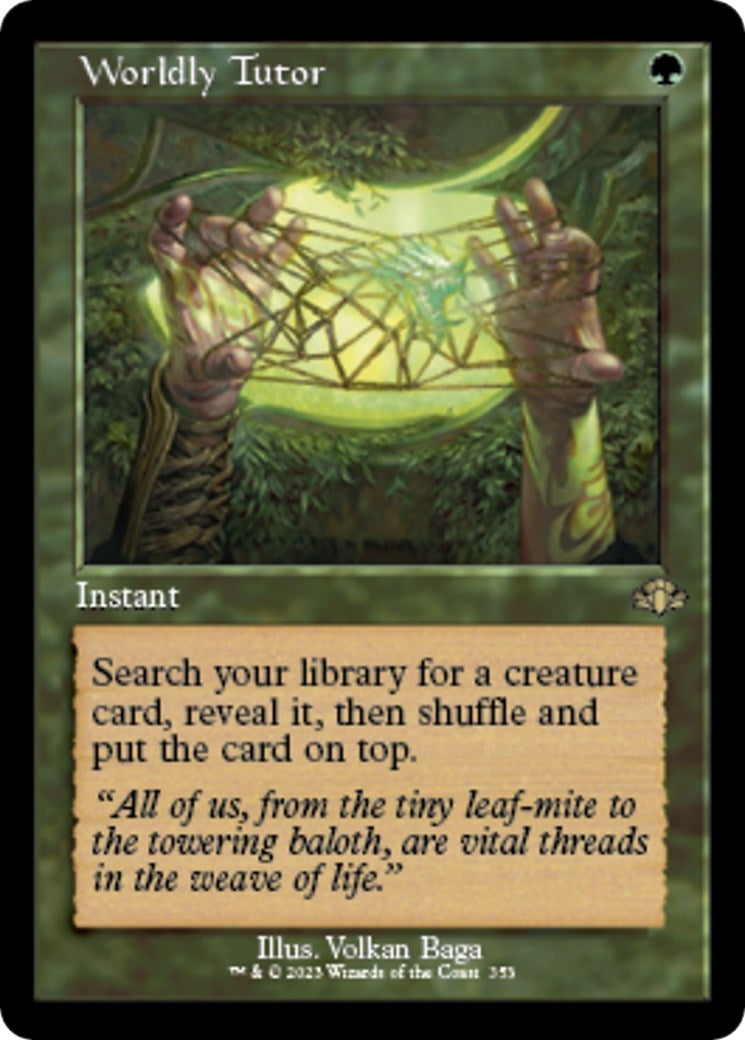 Worldly Tutor (Retro Frame) (353) (Dominaria Remastered)