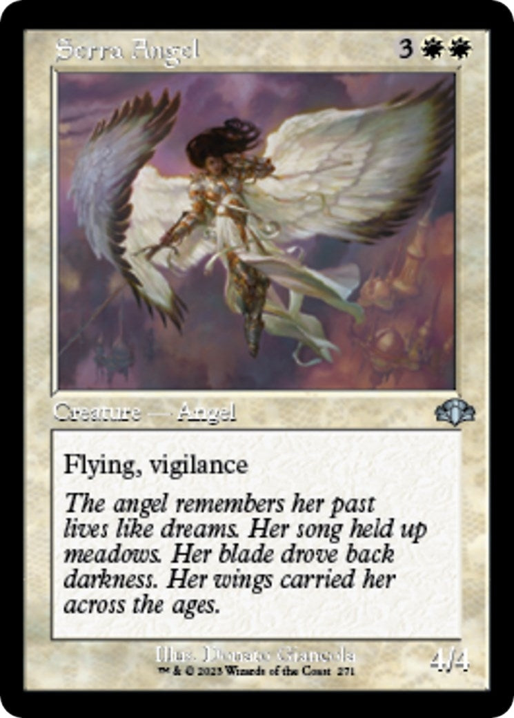 Serra Angel (Retro Frame) (271) (Dominaria Remastered)