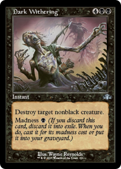 Dark Withering (Retro Frame) (301) (Dominaria Remastered)