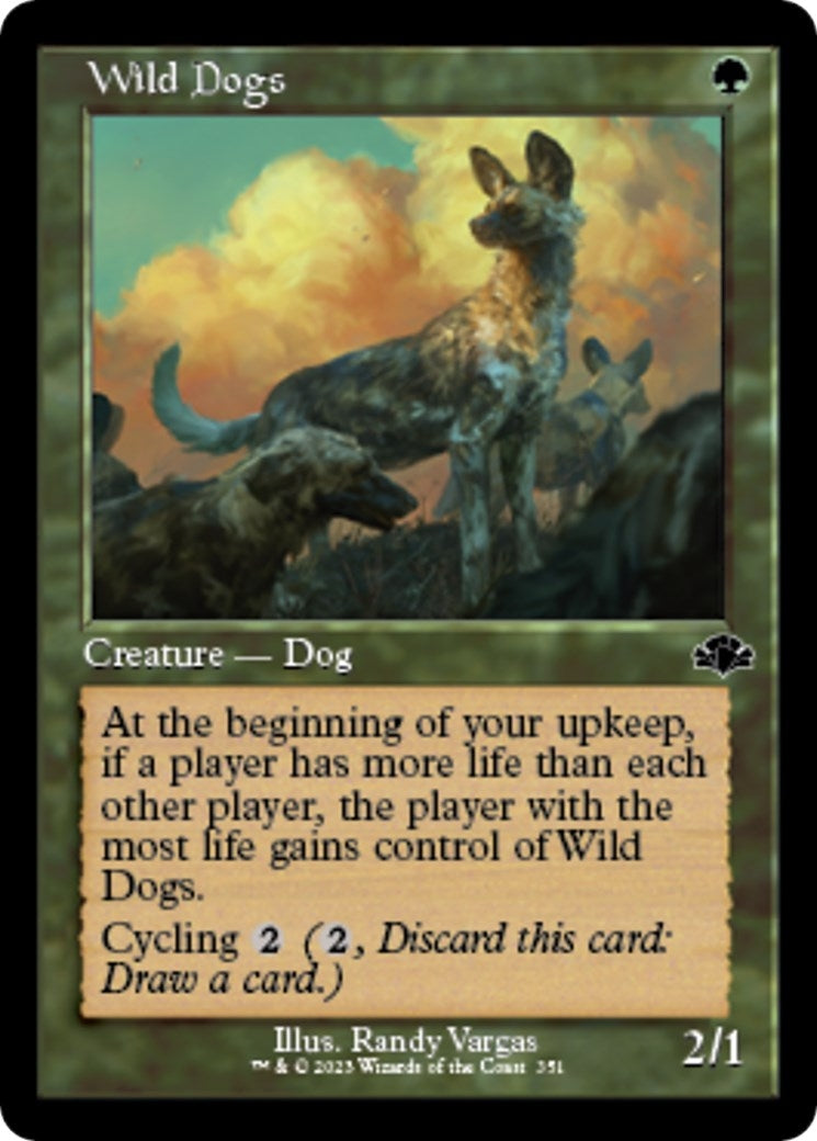 Wild Dogs (Retro Frame) (351) (Dominaria Remastered)