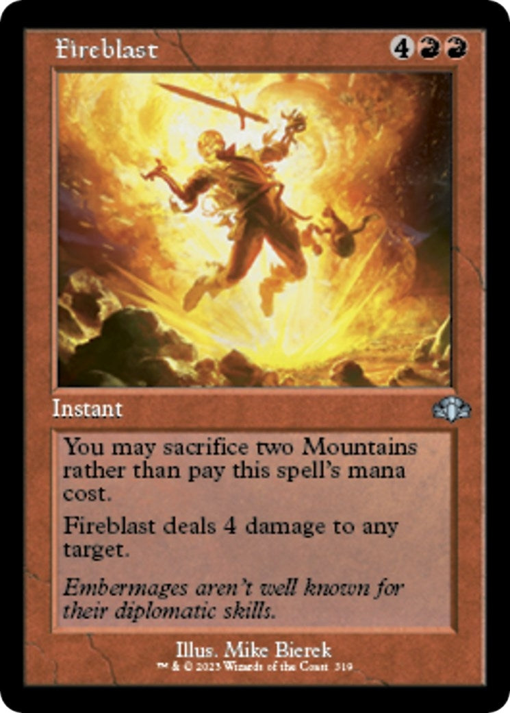 Fireblast (Retro Frame) (319) (Dominaria Remastered)