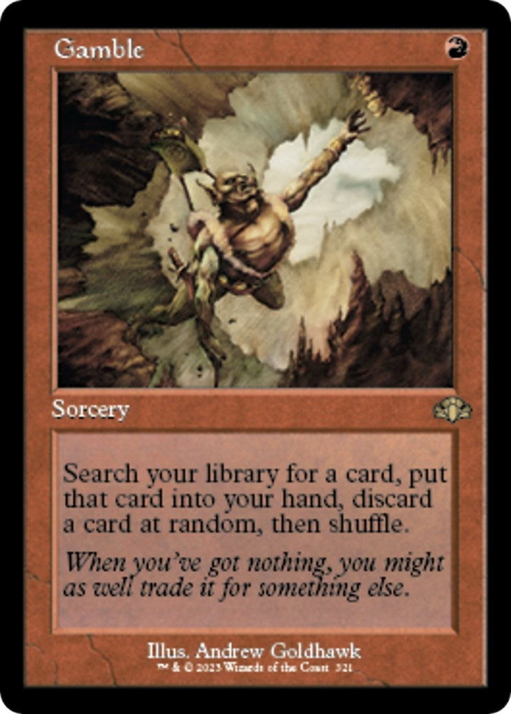 Gamble (Retro Frame) (321) (Dominaria Remastered)