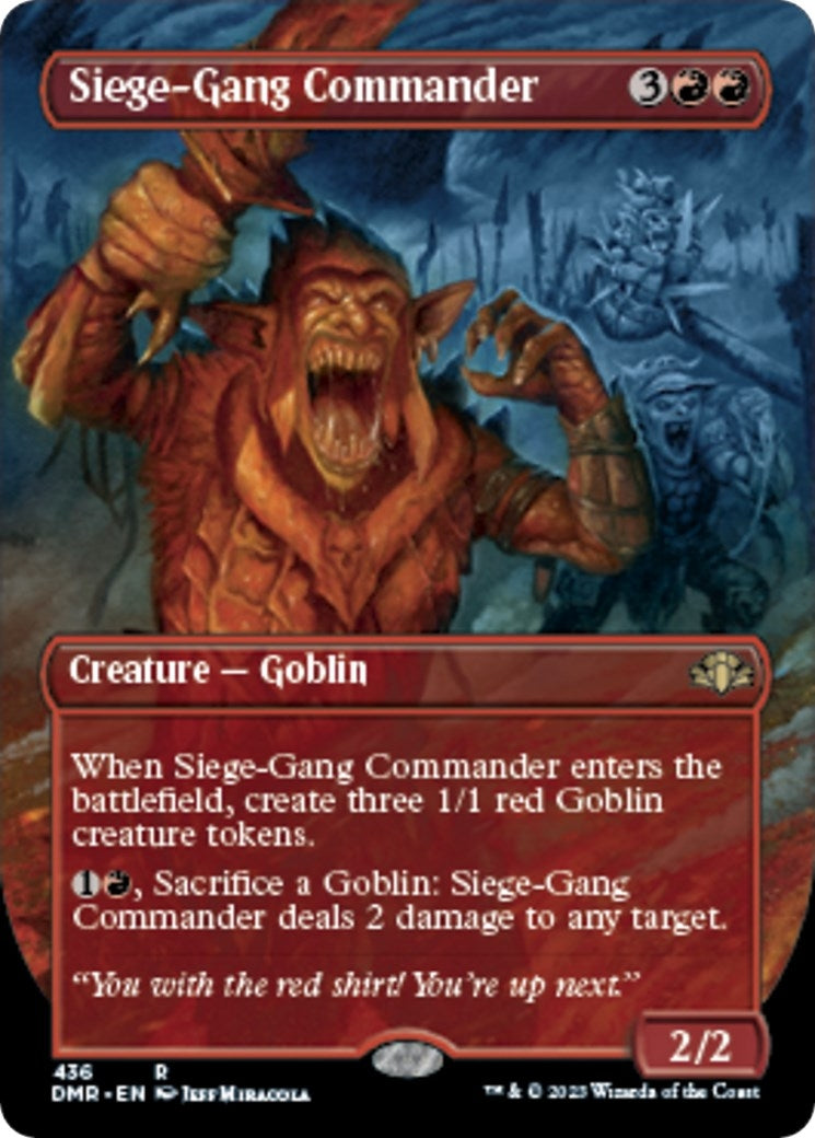 Siege-Gang Commander (Borderless) (436) (Dominaria Remastered)