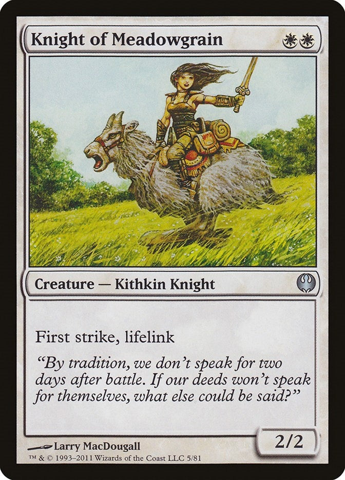 Knight of Meadowgrain (5) (Duel Decks: Knights vs. Dragons)