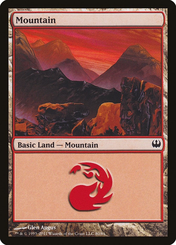 Mountain (80) (80) (Duel Decks: Knights vs. Dragons)