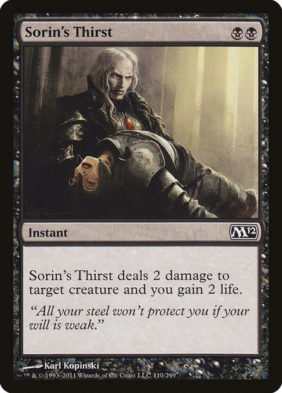 Sorin's Thirst (110) (Magic 2012 (M12))