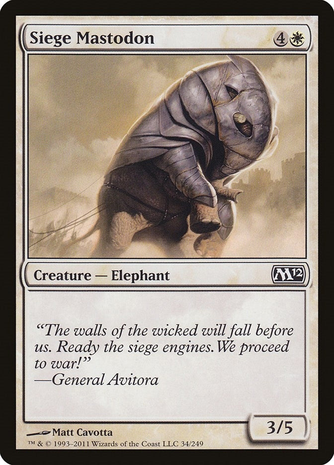 Siege Mastodon (34) (Magic 2012 (M12))