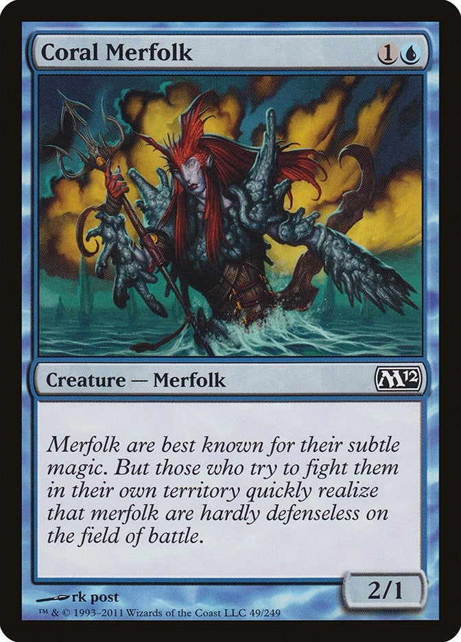 Coral Merfolk (49) (Magic 2012 (M12))