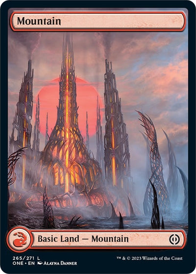 Mountain (265) - Full Art (265) (Phyrexia: All Will Be One)
