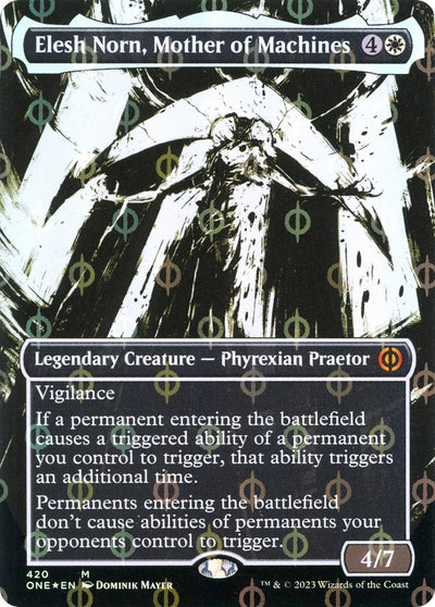 Elesh Norn, Mother of Machines (Showcase) (Step-and-Compleat Foil) (420) (Phyrexia: All Will Be One)